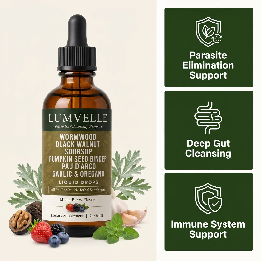 LUMEVELLE Wild-Harvested Wormwood Herbal Drops
