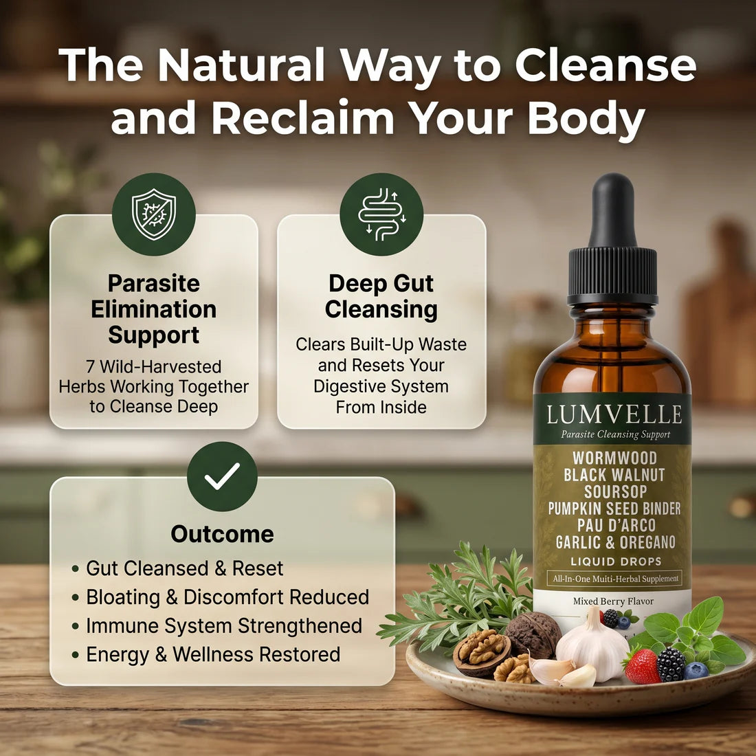 LUMEVELLE Wild-Harvested Wormwood Herbal Drops