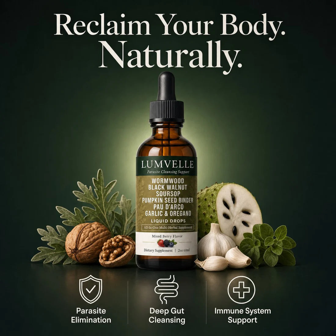 LUMEVELLE Wild-Harvested Wormwood Herbal Drops